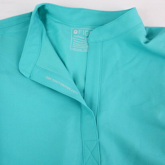 Figs Women's Short Sleeve Tees - Aqua - Picture 6 of 13